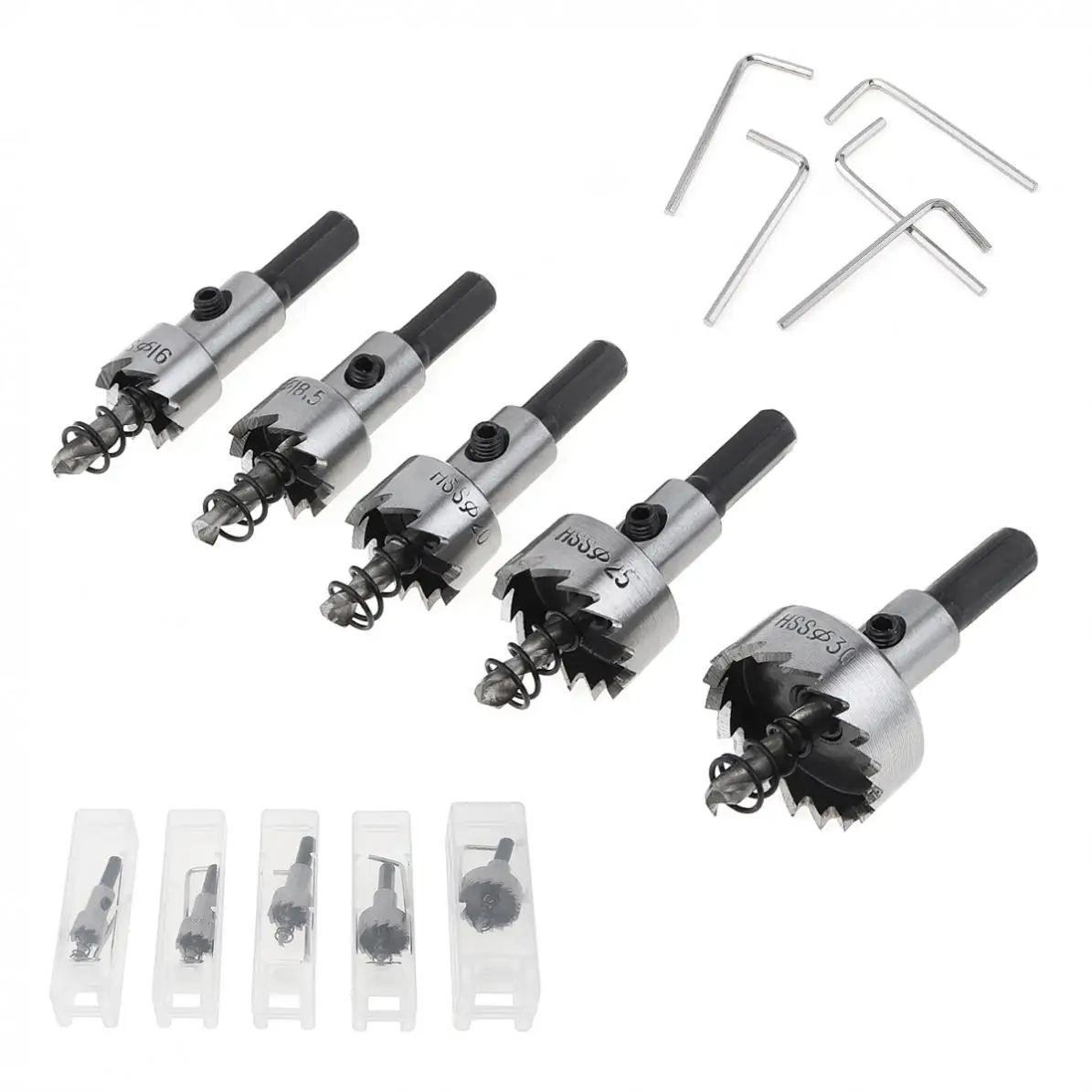 Набор корончатых Сверл из быстрорежущей стали 5 шт./лот металлический сплав