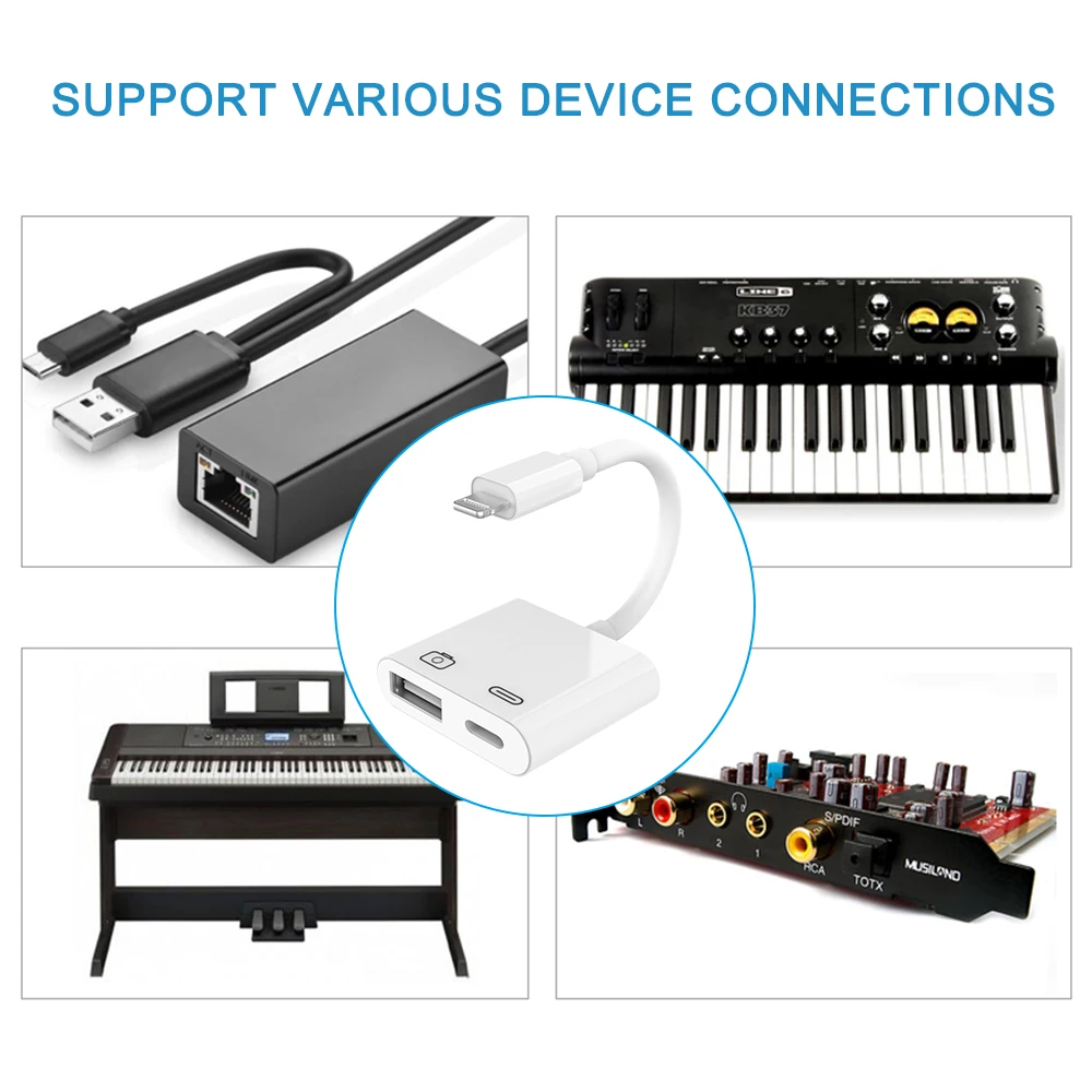 Цифровой адаптер OTG для камеры Lightning/USB 3 устройство чтения и зарядки наборы