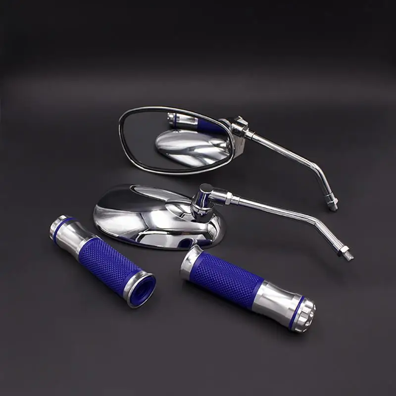

1Pair 7/8" 22mm Universal Motorcycle Rear Mirrors Cafe Racer Set Scooters Motocross Handbars End Bars View Side Back Mirrors
