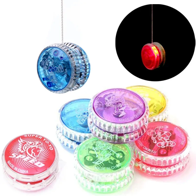 Bola de Yoyo de alta velocidad para niños, juguetes Flash coloridos, LED de plástico interesante, juegos infantiles, regalos