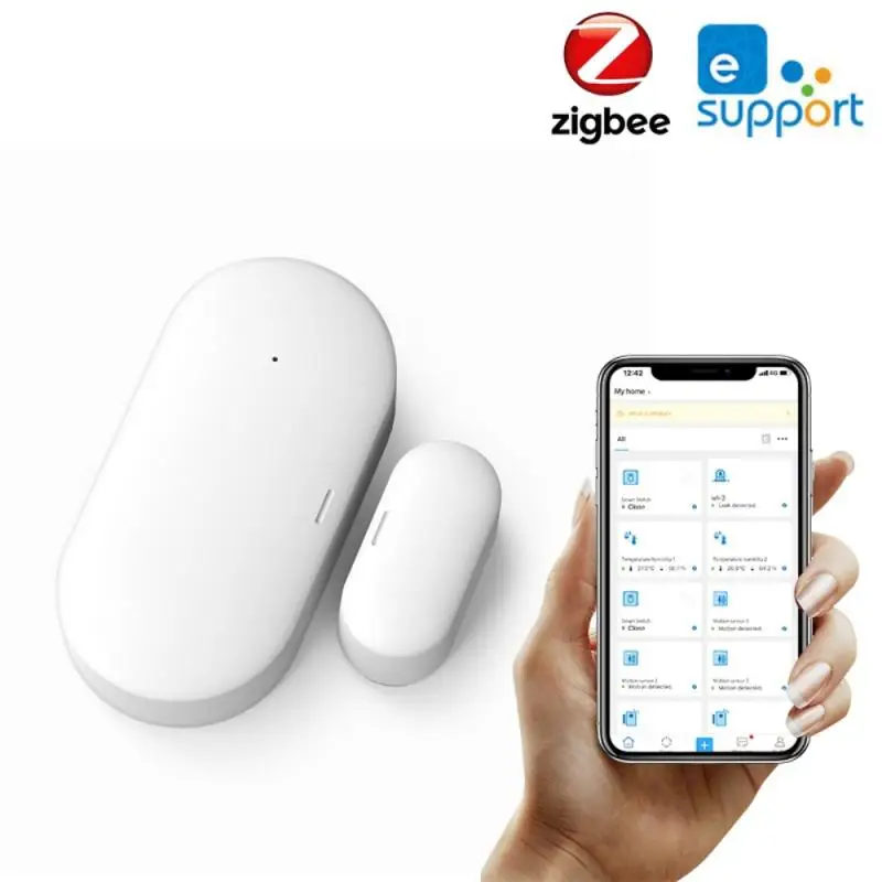 

Датчик двери Zigbee с управлением через приложение Ewelink, датчик для умного дома, детектор окон и дверей, работает с концентратором Ewelink Zigbee3.0