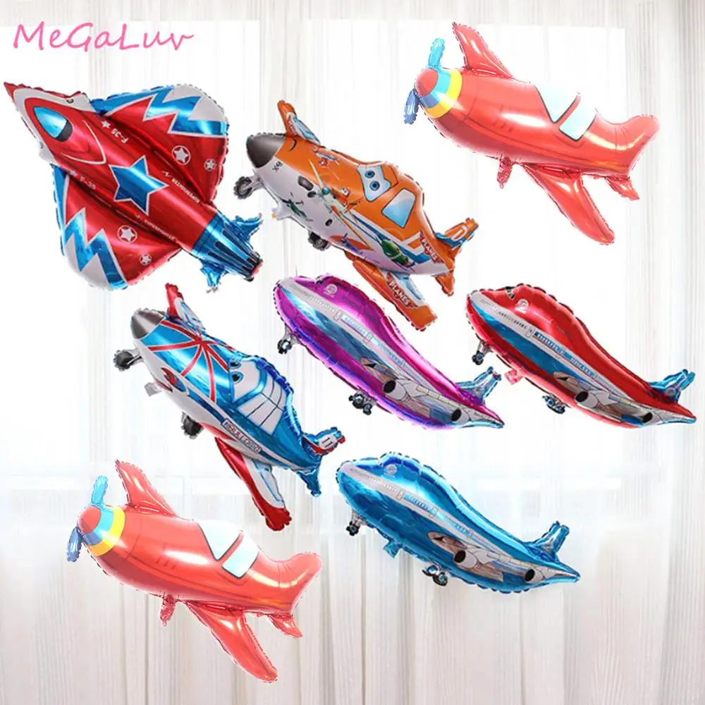 

Airplane Foil Balloons Plane Globos Rocket UFO Aircraft Air Balloons Birthday Party Decorations kids Boy Inflatable Toys