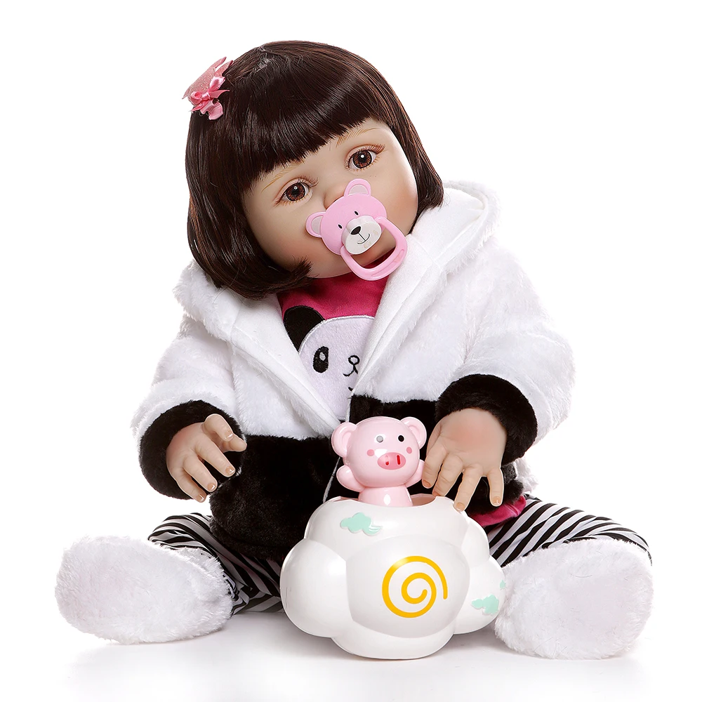 Милая Розовая кукла для новорожденной девочки силиконовая с натуральным телом