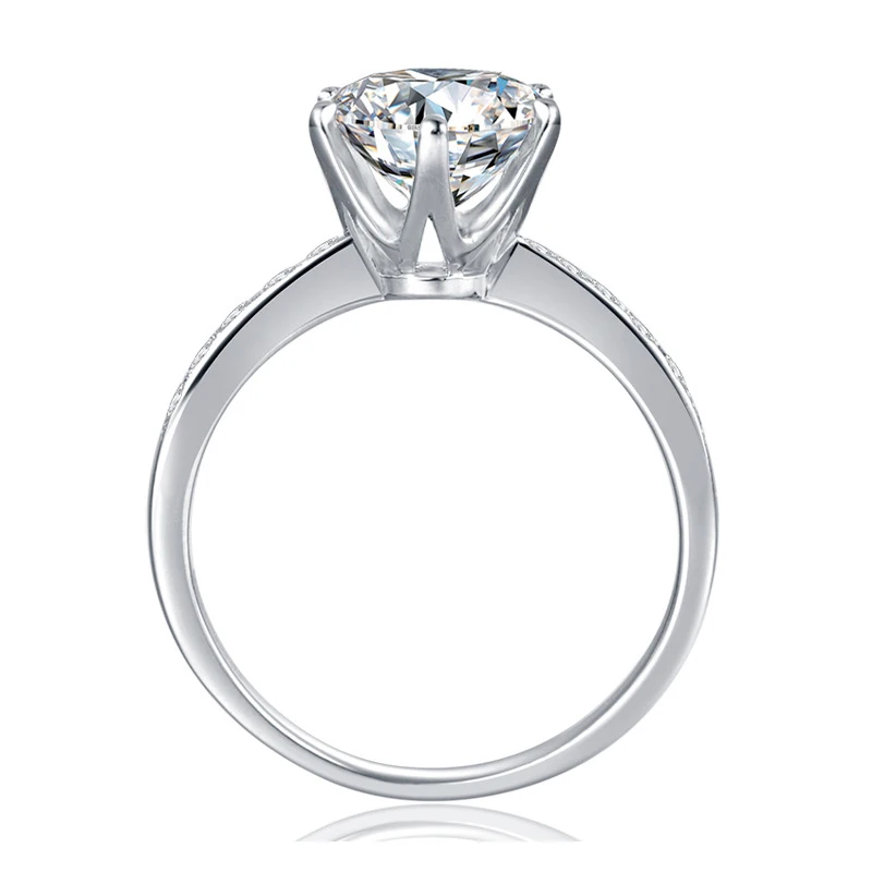 

Knobspin Romantic 100% 925 Sterling Silver Real 3 Carats D Color Moissanite Wedding Rings For Women Fine Jewelry Wholesale