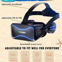 hot sale vr glasses suit high quality adjustable device with handle 3d virtual reality helmet bluehooth for androidiospc