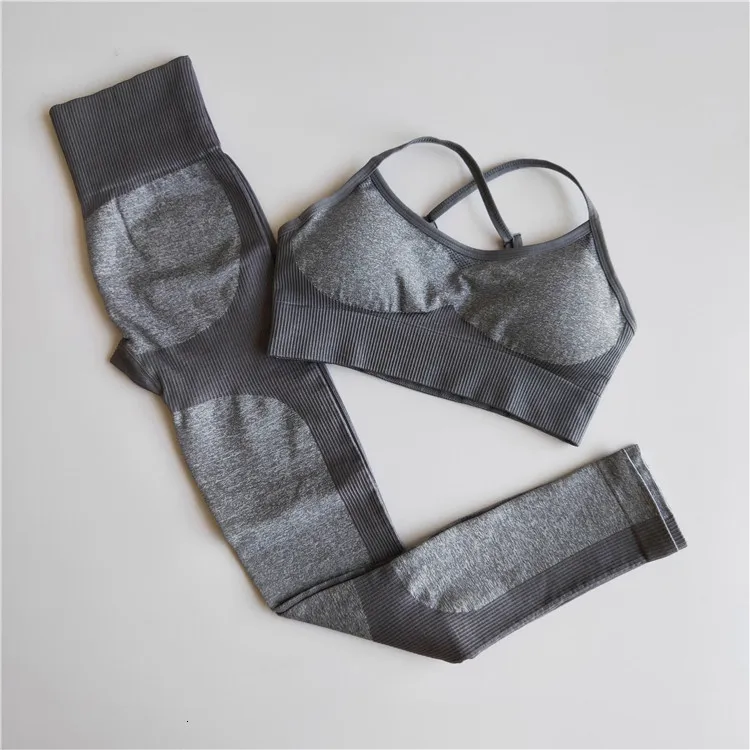 Бесшовный комплект для йоги спортивный костюм одежда фитнеса спортивная с