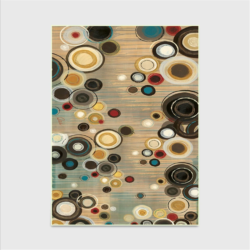 Стильные современные абстрактные разноцветные Круглые узорные ковровые