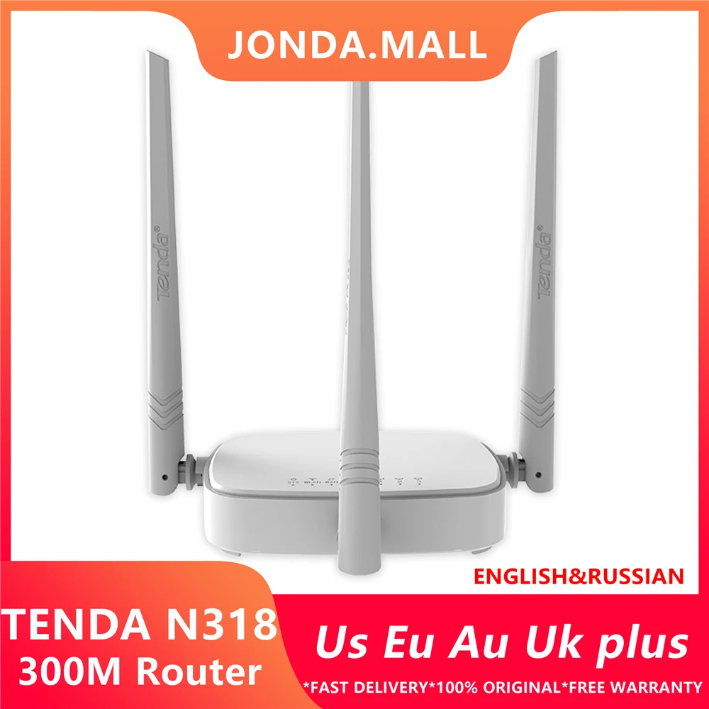 Tenda N318 300 Мбит/с Беспроводной Wi Fi маршрутизатор репитер русская прошивка + Язык