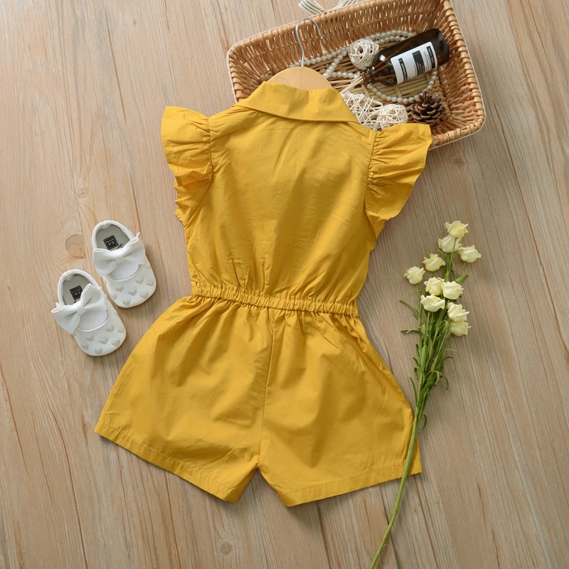 

Summer Toddler Baby Girls Kids Clothes Sleeveless Ruffle Girl Romper Jumpsuit Overalls Shorts Outfits Playsuit Children Clothes
