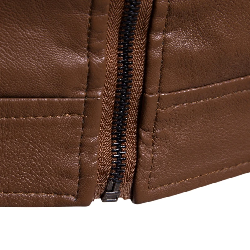 

NEGIZBER Locomotive PU Men Leather Jacket Casual Solid Color Zipper Slim Spring Men's Jacket Streetwear Fashion Korean Jacket