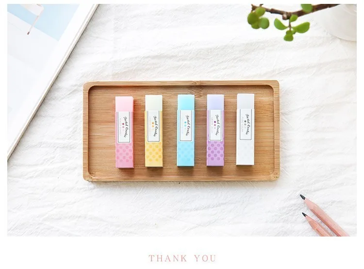 1PC 4colour random Japan Kokuyo Light Color Cookies Translucent Candy Eraser Student Drawing Rubber school supplies