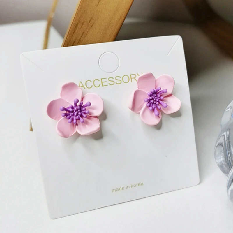 DoreenBeads Маргаритка цветок листья глина уха куртка серьги гвоздики многоцветный