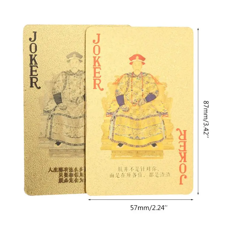 Роскошные игральные карты из золотой фольги Покер ПВХ водонепроницаемые