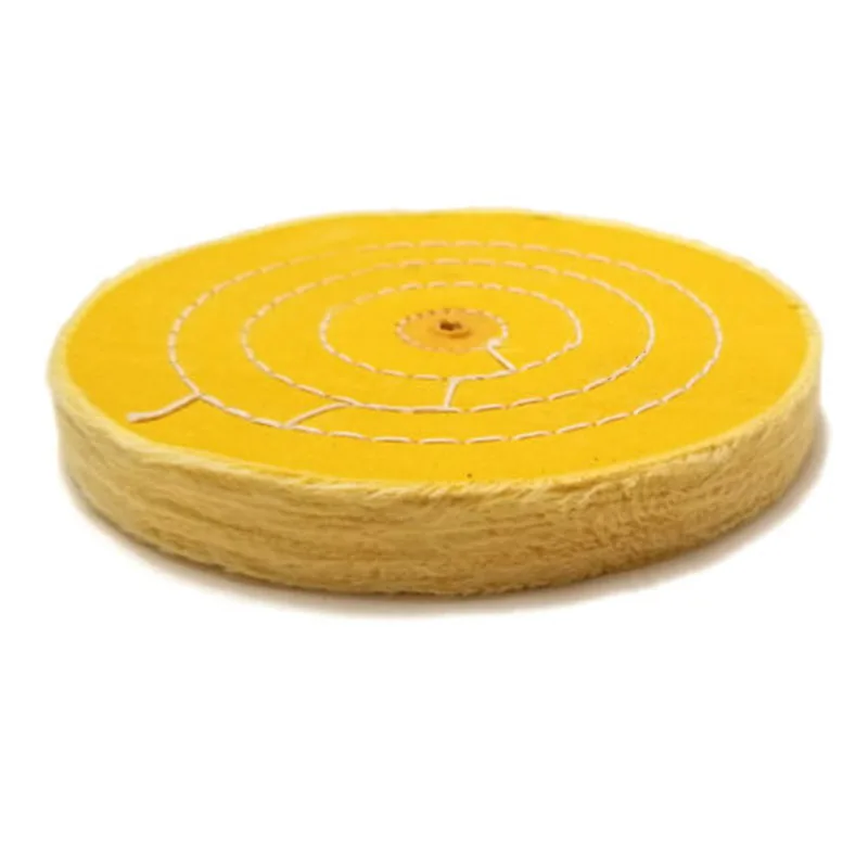 6 дюймовая желтая шлифовальная щетка для полировки хлопчатобумажной ткани