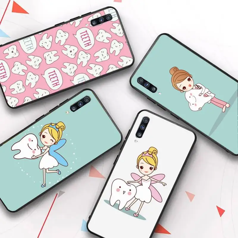 

Funny Cartoon Dentist Dental Crowned Teeth Phone Case for Samsung Galaxy A51 30s a71 A21s A70 10 A30 Capa