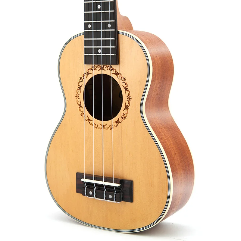 JLM 21 Inch Ukulele 4 Strings Hawaiian Mini Guitar Ingman Spruce Wood Top Panel Ukelele ABS Edging Uku | Спорт и развлечения