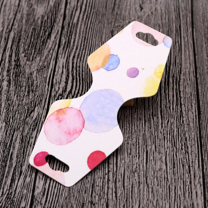 

30pcs 4.5*10.8cm Folding Tag Colorful Jewelry Display Card Necklace Bracelet Folding Lable Cardboard DIY Gift Packaging Card