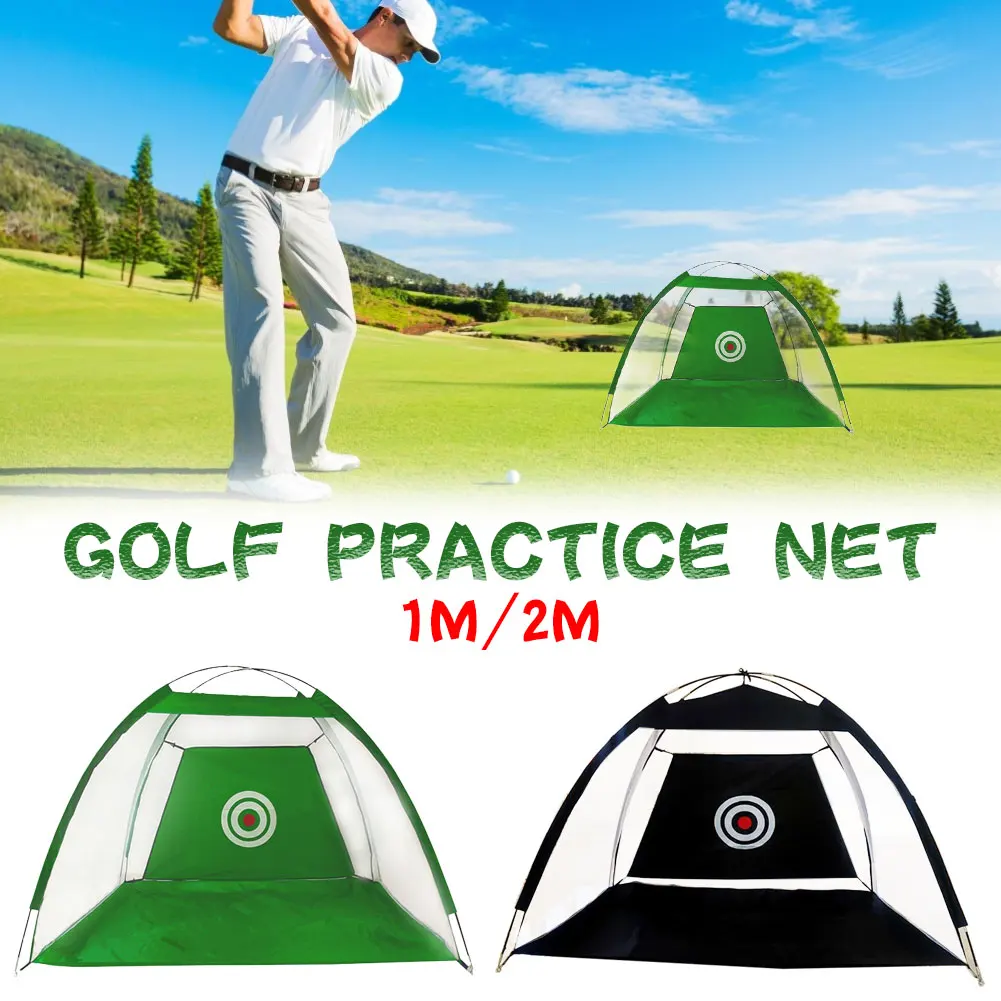 

1/2M Indoor Outdoor Golf Practice Net Golf Hitting Cage Garden Grassland Practice Tent Golf Training Equipment Green/Black