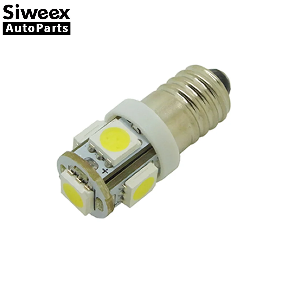 E10 5 SMD 5050 Светодиодный светильник белый теплый синий банный халат с принтом