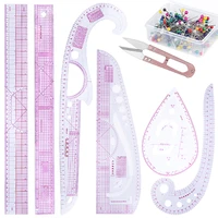 lmdz 57pcs practical sewing french curve cutting ruler measuring ruler sewing scissors tailor craft ruler drawing tool