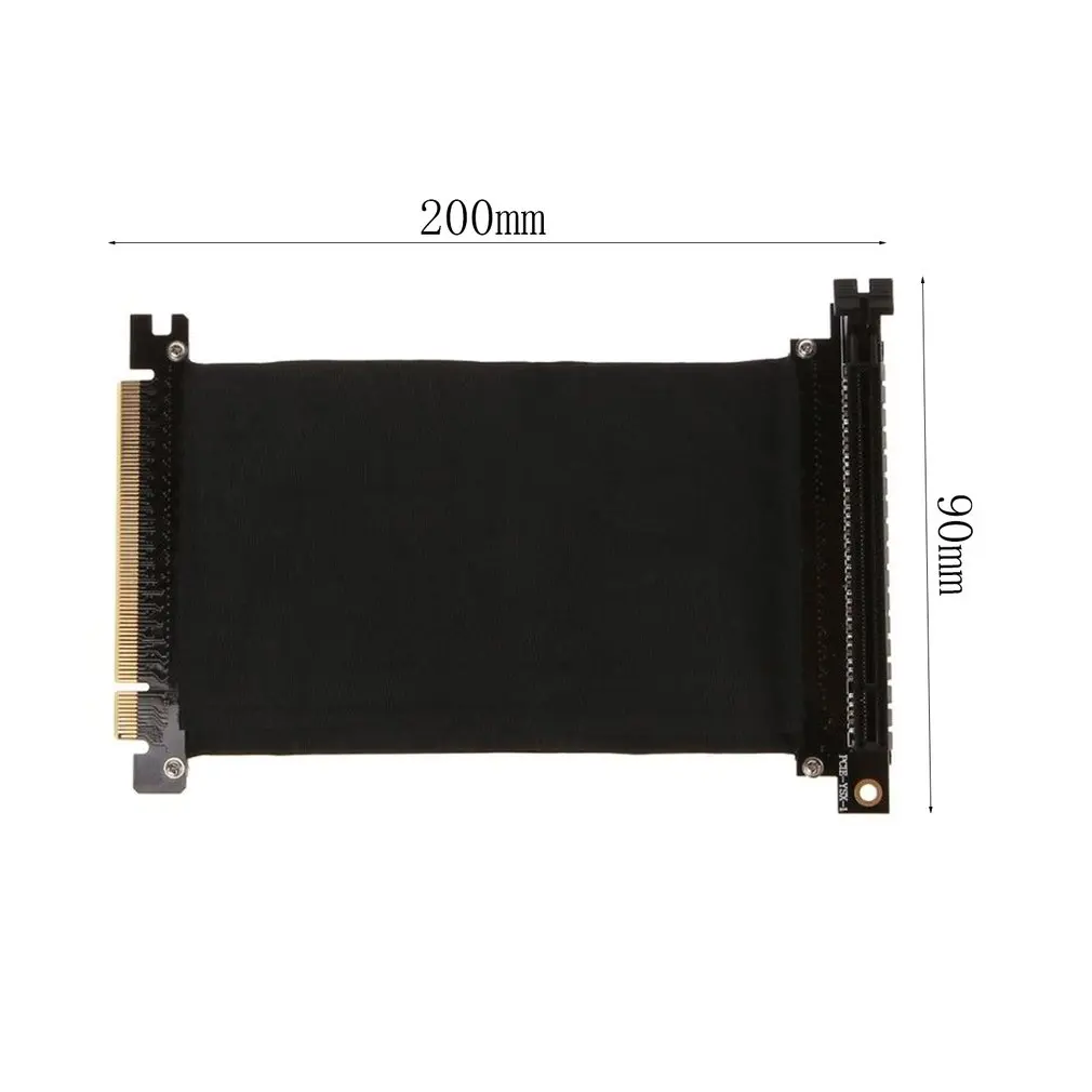 

PCI Express PCIe3.0 16x Flexible Cable Card Extension Port Adapter High Speed Riser Vertical Card (15cm 90 Degree)