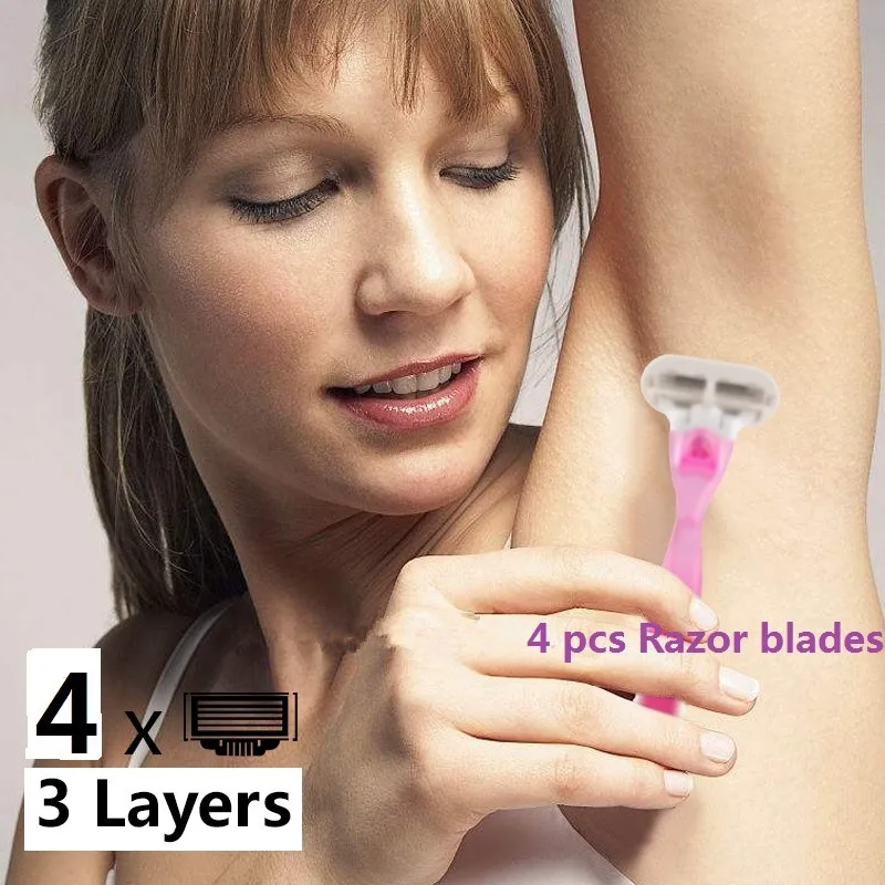 Хит! Лезвие для бритья женщин безопасная Женская точилка удаления волос 12 шт./лот