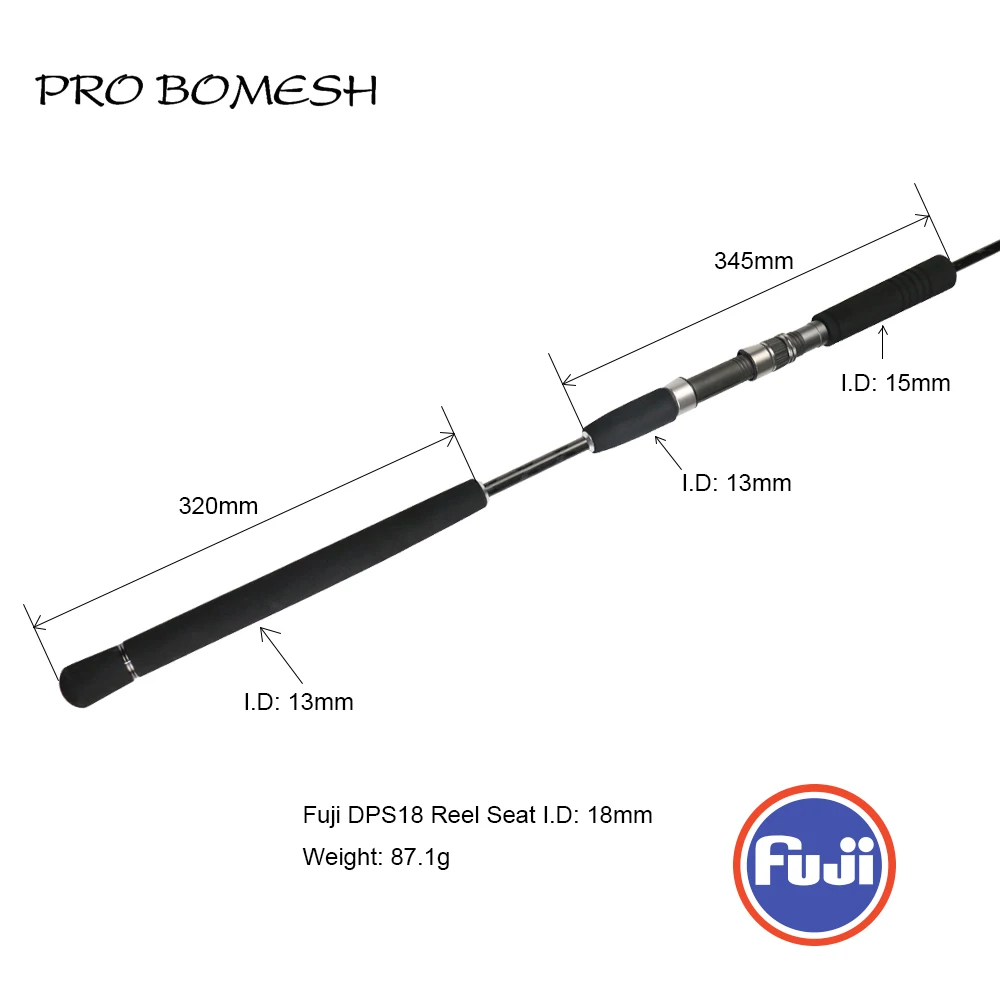 Pro Bomesh Fuji DPS 18# TCS EVA Handle Kit DIY Boat Fishing Rod Jigging Component Pole Accessory Repair |