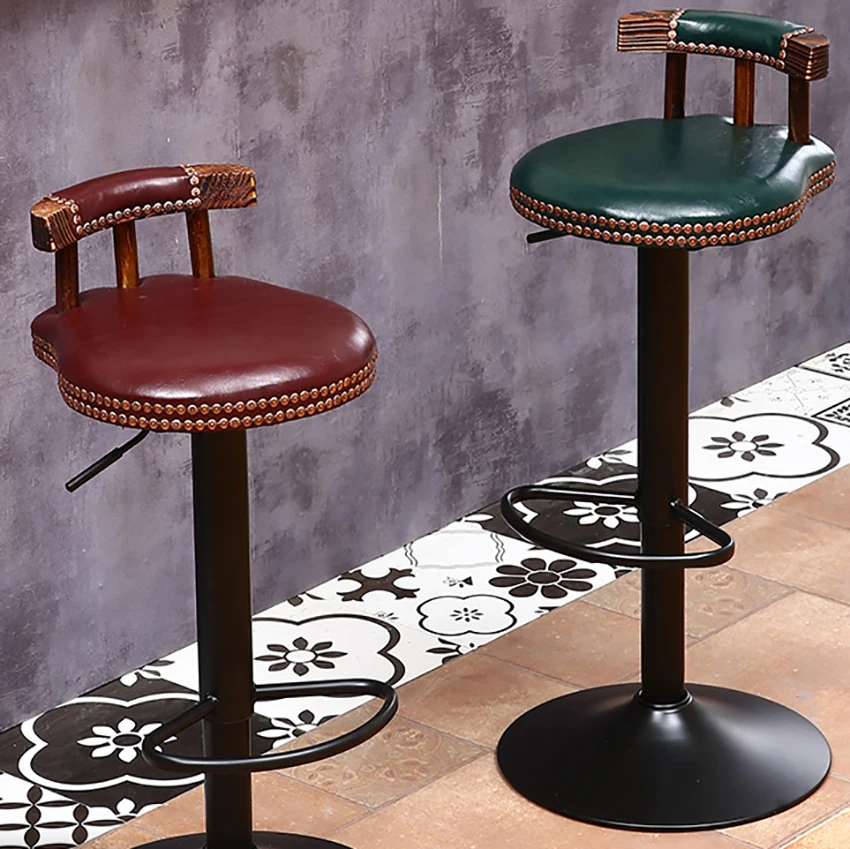 Вращающийся барный стул в деревенском ретро стиле креативный для кафетерия бара