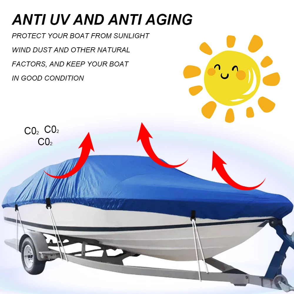 Брезентовый чехол для лодки Barco, 11-13/14-16 футов, защита от УФ-лучей, водонепроницаемый, прочный, 210D 420D, морской, подходит для перевозки на прицепе.