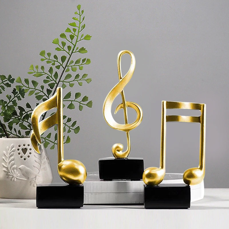 

Modern Creative Piano Scale Musical Note Small Ornaments Resin Miniatures Figurines Crafts Concert Hall Home Decorations