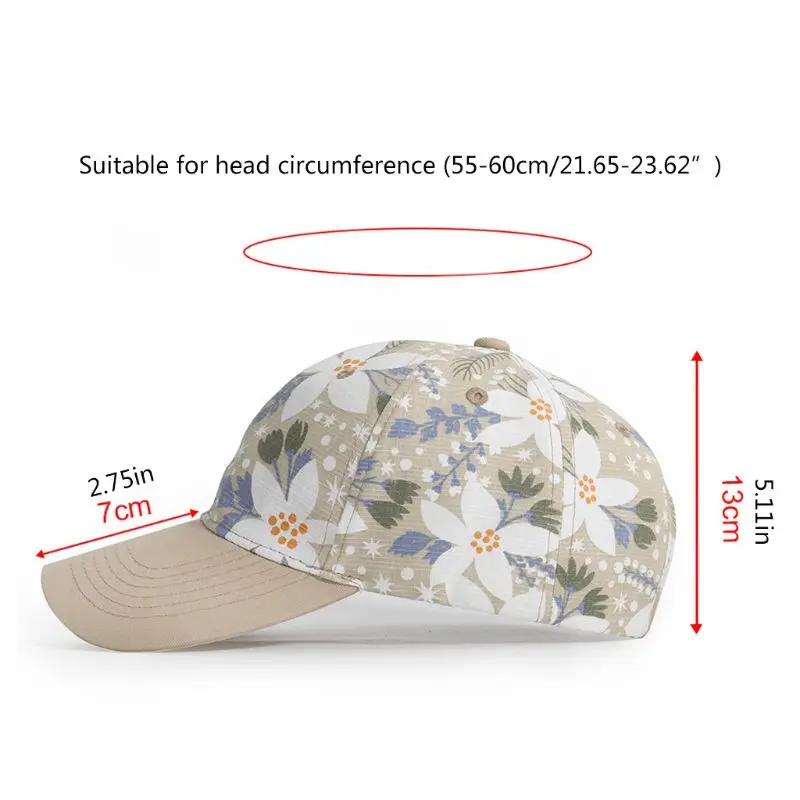 

Unisex Summer Floral Leaves Printed Baseball Cap Bohemian Tropical Harajuku Outdoor Sunscreen Beach Sport Adjustable Snapback Ha