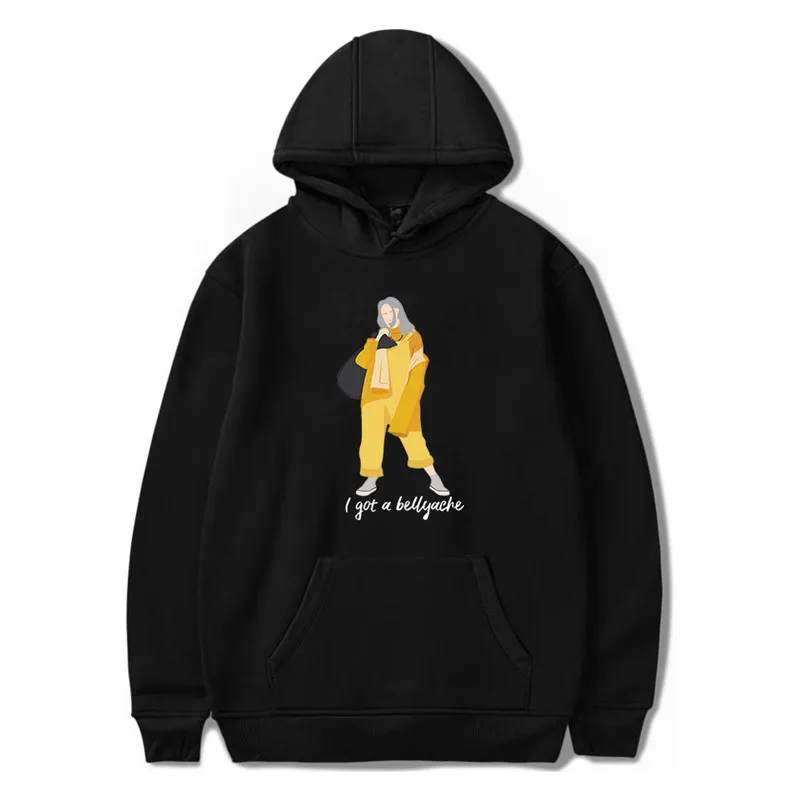 top 19 Billie Eilish с принтом и капюшоном для женщин/мужчин популярная одежда Harajuku Повседневная Горячая Распродажа толстовки Свитшот размера плюс - Цвет: top 19