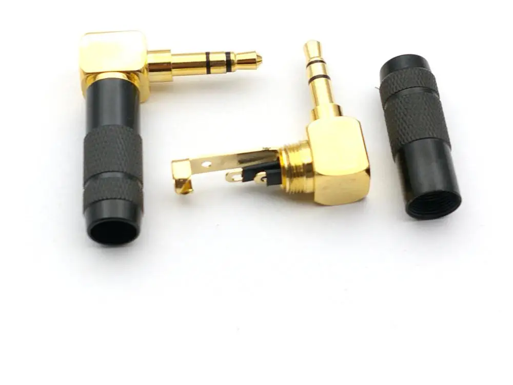 3 5 мм стерео полюс штекер 90 градусов аудио разъем адаптера припоя|Соединители| |