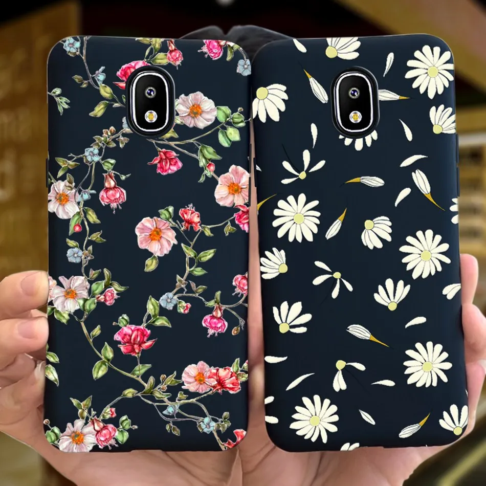 Чехол с цветочным рисунком для Samsung J7 2017 задняя крышка силиконовый чехол Galaxy J 7 J730