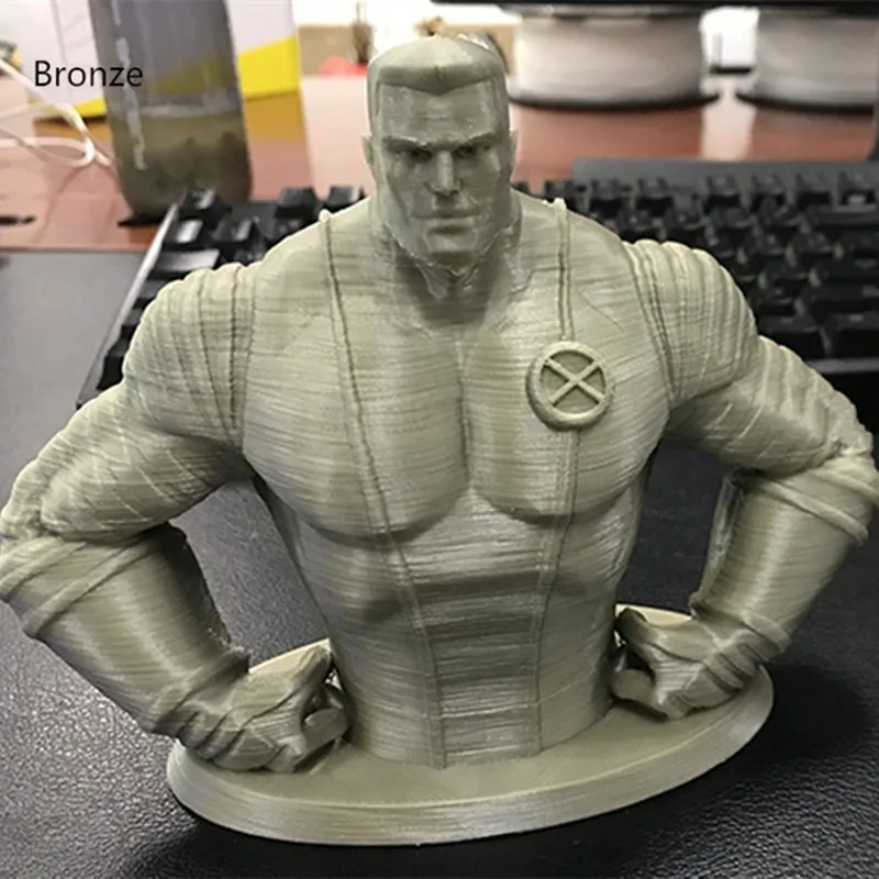 Расходные материалы для 3D принтера имитация цвета цвет экотемный алюминий 1 75 мм