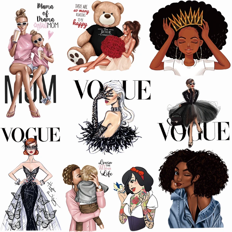 Модные дамские патчи Vogue в стиле принцессы для одежды футболка сделай сам
