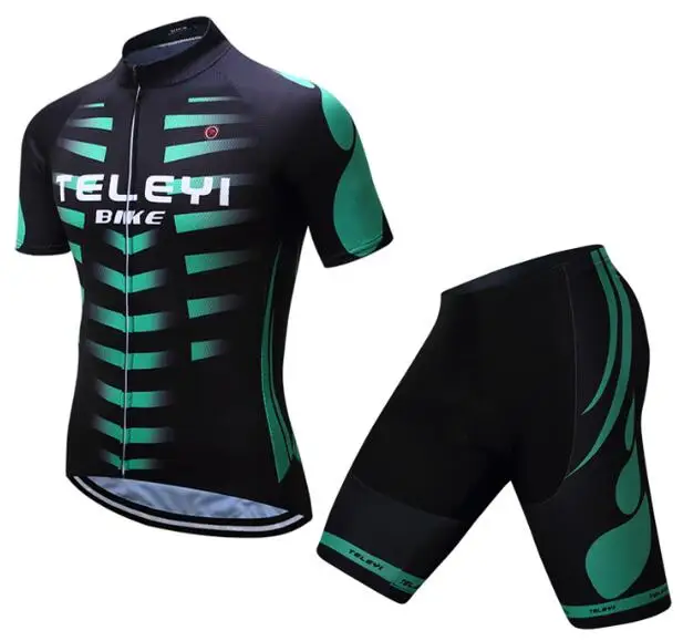 Teleyi Bicycle Jersey-Set Shorts Team-Clothing Culotte Bike BICYCLING Maillot Ropa-Ciclismo Men's Quick-Dry Fabric Clothes | Спорт и