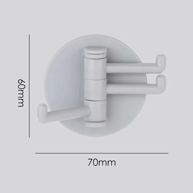 

Rotatable Seamless Adhesive Hook Strong Bearing Stick Hook Kitchen Wall Hanger Bathroom Kitchen supplies Hooks Dropshipping