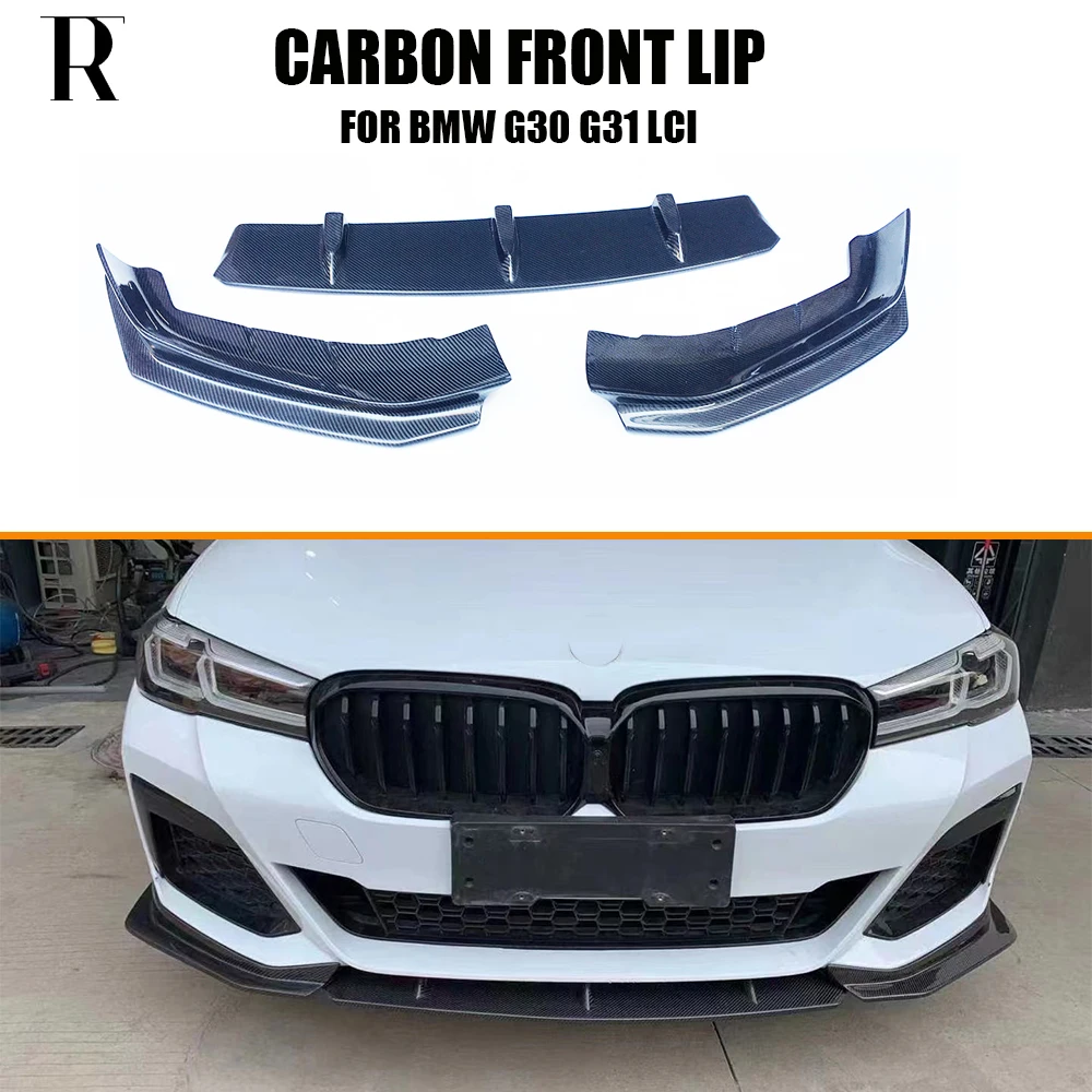 

FD Style Carbon Fiber Front Bumper Chin Lip for BMW G30 Sedan G31 Wagon 520 530 540 550 With M Package LCI 2020 UP