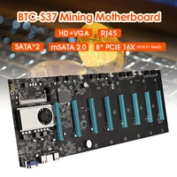 btc s37 pro mining motherboard 8 pcie 16x graph card sodimm ddr3 sata3 0 support vga hdmi compatible for btc miner machine acc