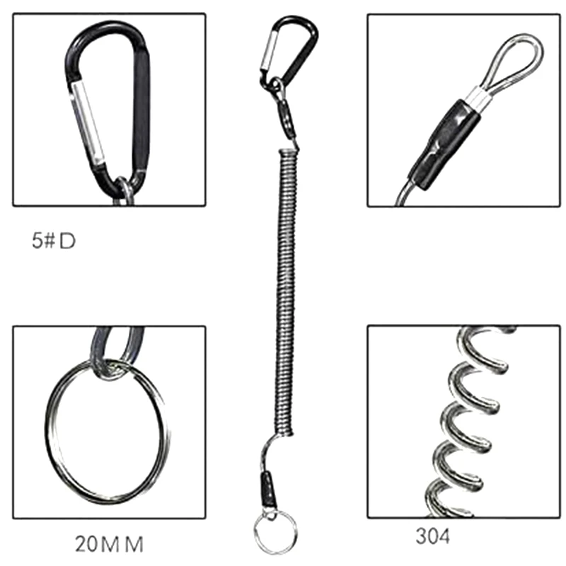 

16 Pcs Multi Color Heavy Duty Fishing Lanyards Safety g Rope Retractable Line with Carabiner Clip Clip Fishing Tool