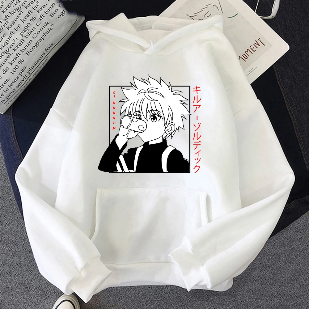 

Japanese Anime Hoodies Hunter X Hunter Men Women Pullovers Hoodies Sweatshirts Killua Zoldyck Hisoka 90s Hoody Tops Mens Hoodie