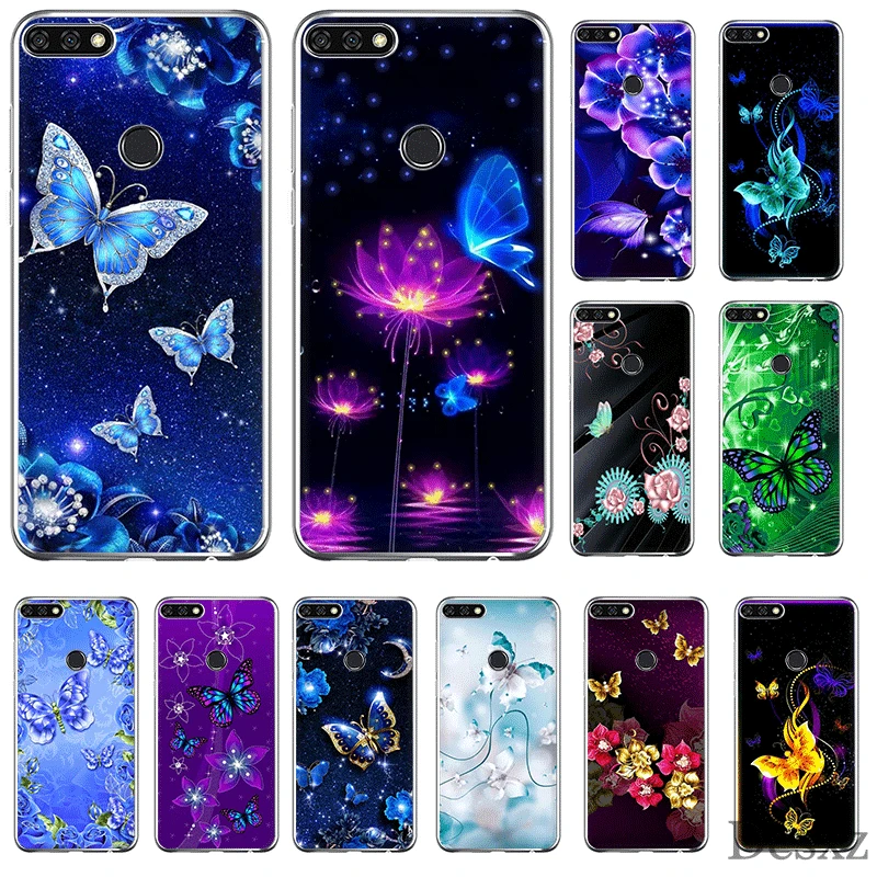 Чехол для мобильного телефона из ТПУ huawei P30 P20 P10 P8 P9 Lite Pro P Smart Z Plus чехол бабочка на белых розах с