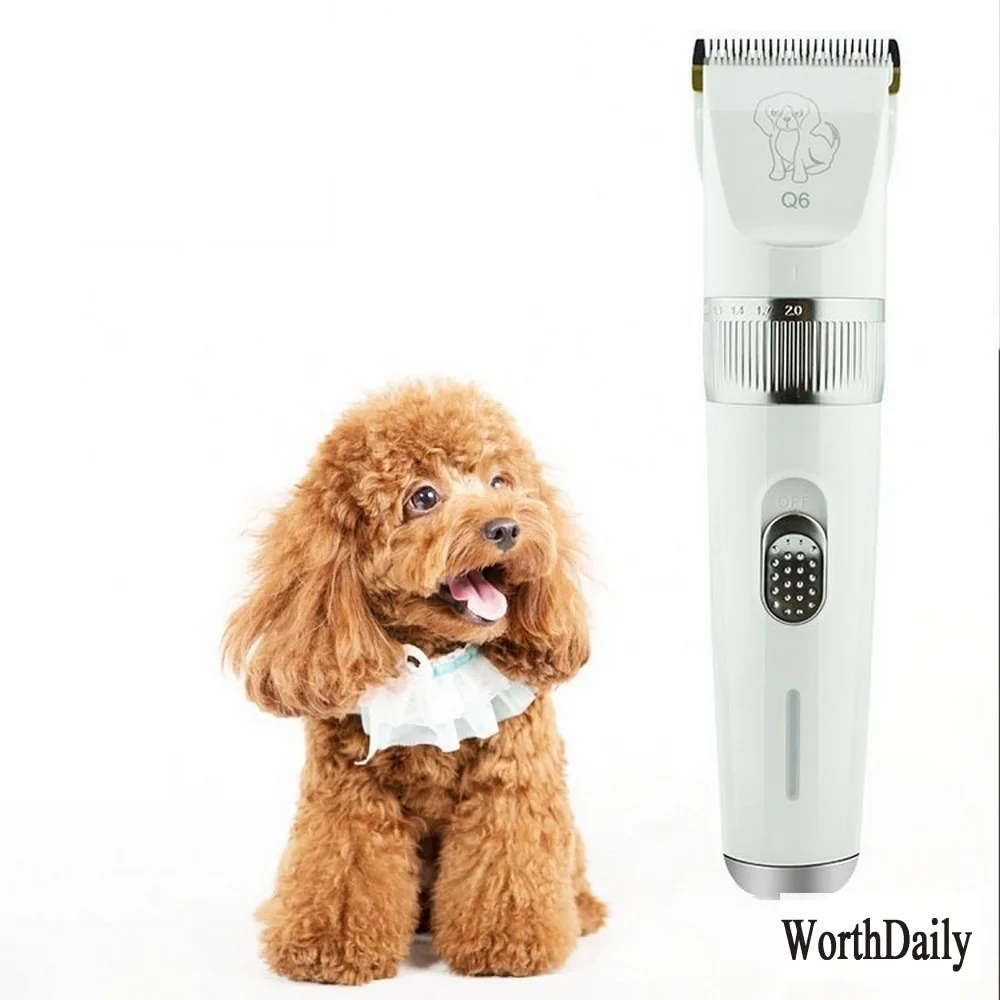 

Pet Electric Clipper Lithium Battery USB Electric Shaver Dog Shaving Kit ABS Material White Color Rechargeable Electric Fader