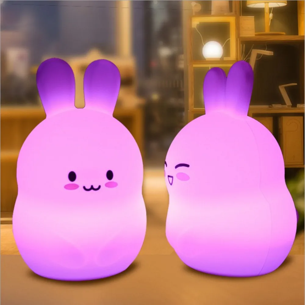 Светодиодный ночник с кроликом пульт дистанционного управления регулируемой