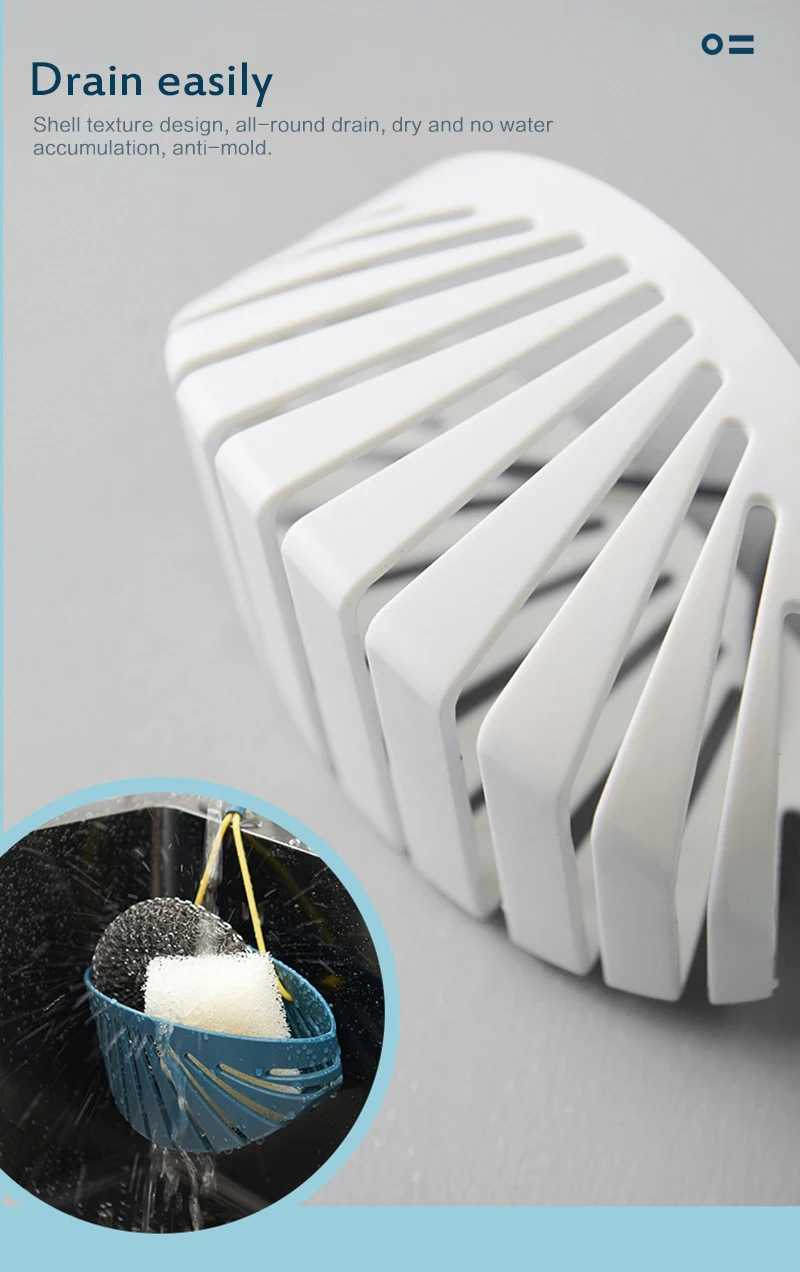 Ванная Кухня перфорированная подвесная Раковина Мыло губка держатель для