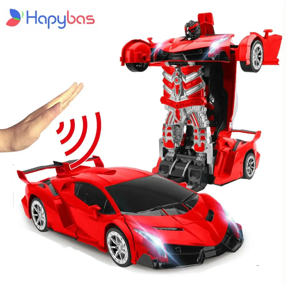 

2.4Ghz Induction Transformation Robot Car 1:14 Deformation RC Car Toy led Light Electric Robot Models fightint Toys Gifts