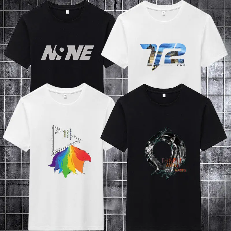 

Oversized T-shirt Letter Casual Men T-shirts Designer Summer Short Sleeve Tops Harajuku Shirt Animal Print O-neck Men Clothing