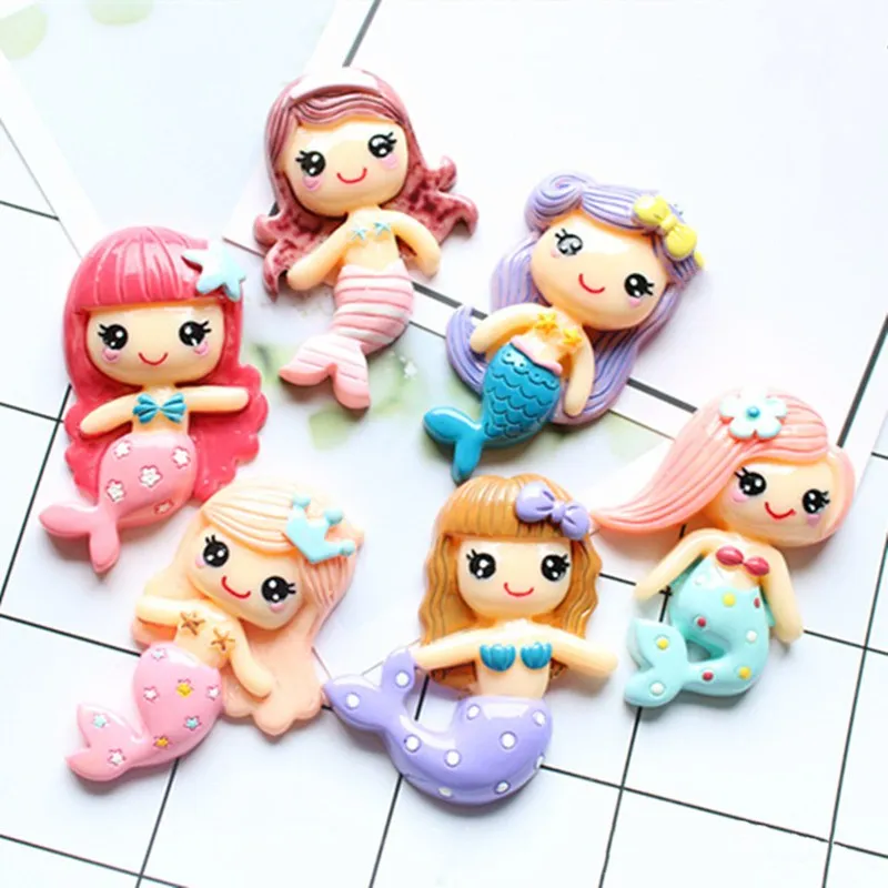 Чехол для телефона с мультяшным дизайном русалки DIY декоративные материалы