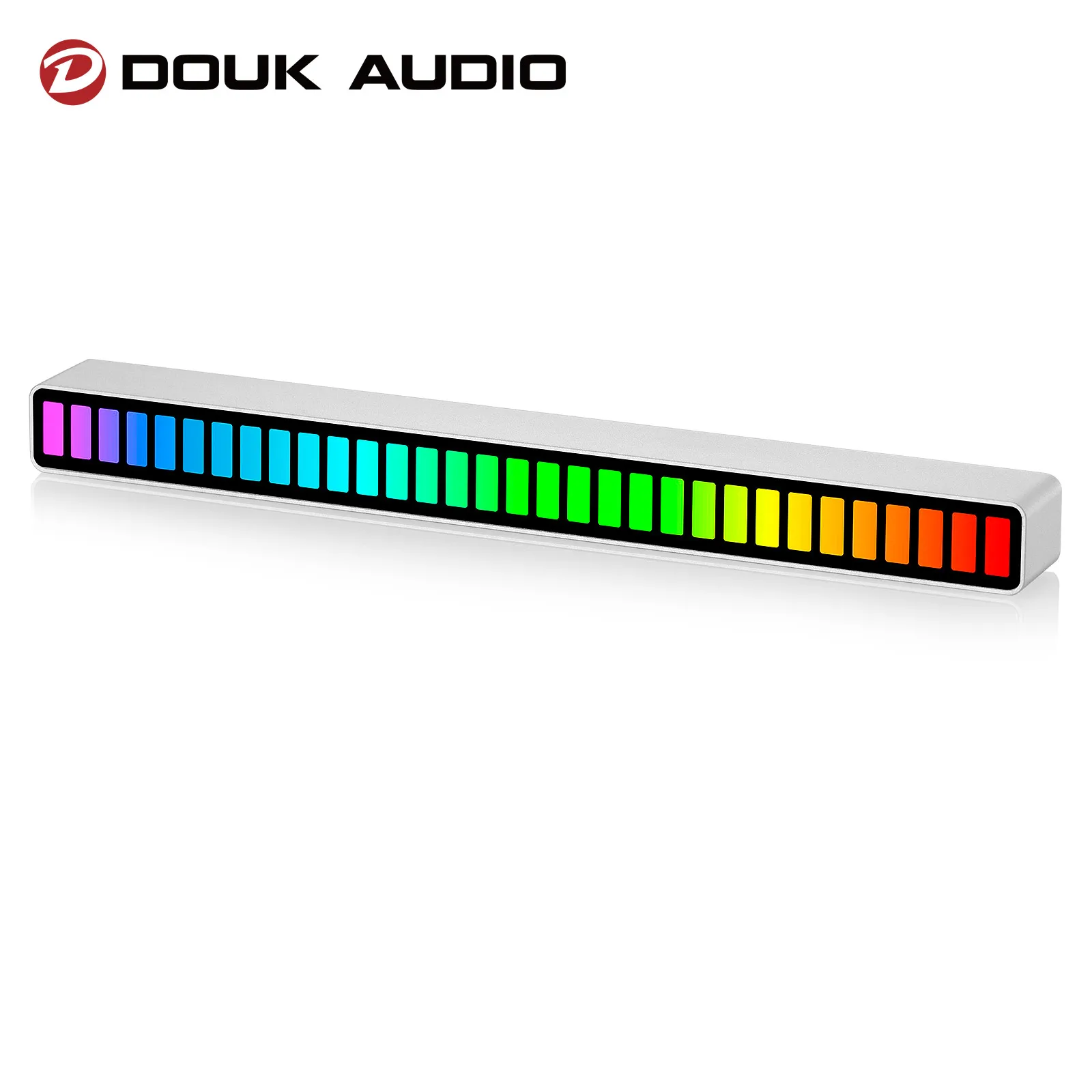 

Дук аудио 32-битный светодиодный микрофон Звуковой индикатор уровня Беспроводной музыкальные уровни светильник бар аудио спектра для автом...